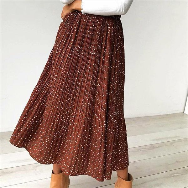 white dots floral print womens skirt pleated midi elastic high waist side pockets skirts summer elegant female bottom, Black
white dots floral print womens skirt pleated midi elastic high waist side pockets skirts summer elegant female bottom, Black