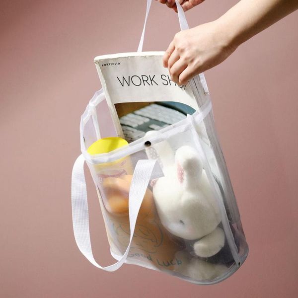 portable transparent mesh shopping bag household sundries storage bags toys organizer storage
portable transparent mesh shopping bag household sundries storage bags toys organizer storage