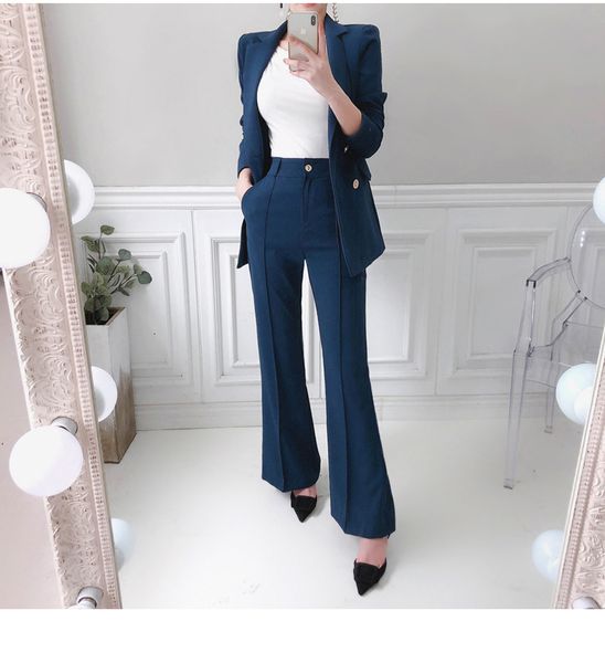 women's two piece pants zawfl - women's two-piece suit, slotted jacket and double buttons, high waist wide leg pants, fashion, kor, White
women's two piece pants zawfl - women's two-piece suit, slotted jacket and double buttons, high waist wide leg pants, fashion, kor, White
