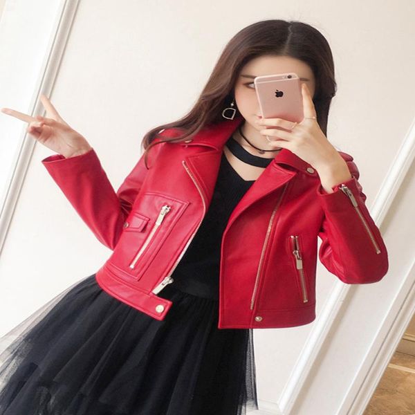 women's leather & faux 2021 spring autumn red genuine jacket real jackets women casual elegant slim sheepskin coat a055, Black
women's leather & faux 2021 spring autumn red genuine jacket real jackets women casual elegant slim sheepskin coat a055, Black