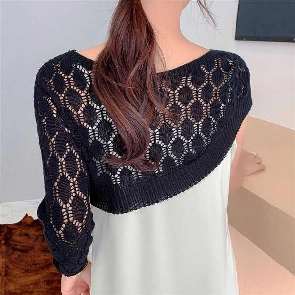 bow ties hollow out fake collars shawl for women knitted wrap false long sleeve shirt blouse detachable decor, Black;gray
bow ties hollow out fake collars shawl for women knitted wrap false long sleeve shirt blouse detachable decor, Black;gray