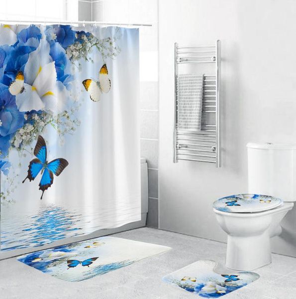 shower curtains colorful flower butterfly flowers curtain sets non-slip rugs toilet lid cover and bath mat waterproof bathroom
shower curtains colorful flower butterfly flowers curtain sets non-slip rugs toilet lid cover and bath mat waterproof bathroom