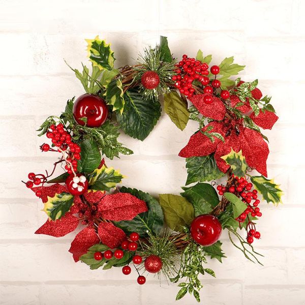 decorative flowers & wreaths 45cm year christmas wreath artificial flower handmade rattan pendant garland tree door decoration advent
decorative flowers & wreaths 45cm year christmas wreath artificial flower handmade rattan pendant garland tree door decoration advent