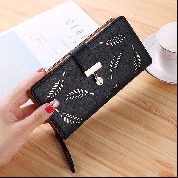 korean women long wallet fashion clutch bag hollow leaf zipper buckle wallets card holder nice small purse bags, Red;black
korean women long wallet fashion clutch bag hollow leaf zipper buckle wallets card holder nice small purse bags, Red;black