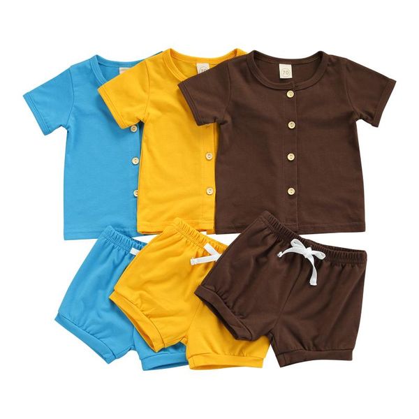 clothing sets baby solid color clothes set, girls short sleeve o-neck button-up + drawstring pants, White
clothing sets baby solid color clothes set, girls short sleeve o-neck button-up + drawstring pants, White