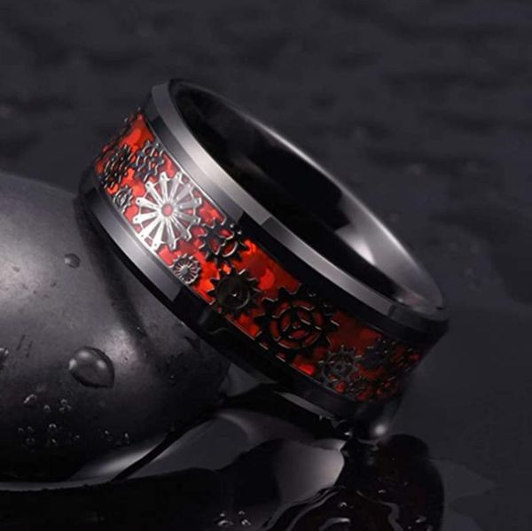 cluster rings carbon fiber men's titanium steel gear ring women men wedding jewelry, Golden;silver
cluster rings carbon fiber men's titanium steel gear ring women men wedding jewelry, Golden;silver