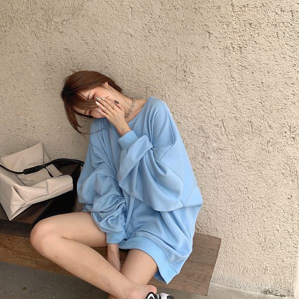 solid medium-length streetwear 2021 new spring summer loose o neck casual sweatshirt women k9wo, Black
solid medium-length streetwear 2021 new spring summer loose o neck casual sweatshirt women k9wo, Black