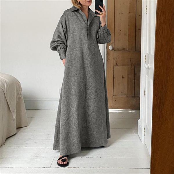 winter womensolid sundress vintage lapel women dress pleated kaftan long robe femme vonda plus size vestidos 5xl, Black;gray
winter womensolid sundress vintage lapel women dress pleated kaftan long robe femme vonda plus size vestidos 5xl, Black;gray