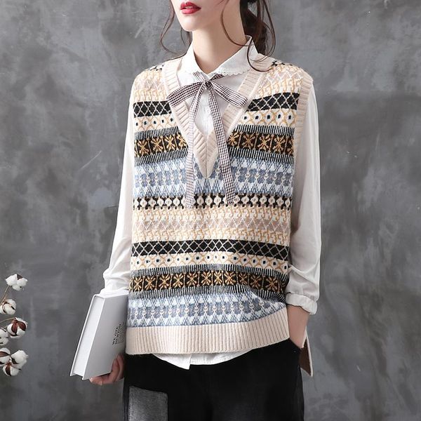 women's vests women winter vest sweaters geometric argyle sleeves pullover casual knitted sleeveless sweater clothes female vintage y2k, Black;white
women's vests women winter vest sweaters geometric argyle sleeves pullover casual knitted sleeveless sweater clothes female vintage y2k, Black;white