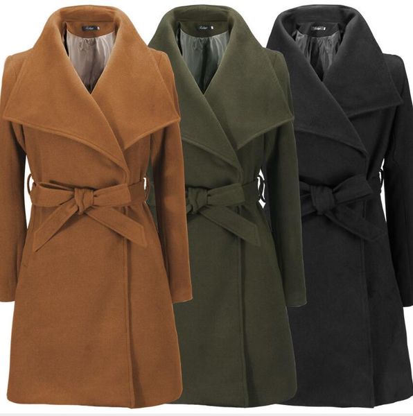 european and american style autumn and winter new products women's woolen coat mid-length autumn and winter woolen coat, Black
european and american style autumn and winter new products women's woolen coat mid-length autumn and winter woolen coat, Black