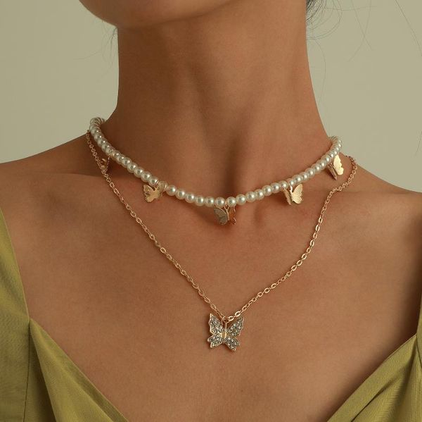 pendant necklaces states ornaments product full drill butterfly necklace female temperament multilayer exaggerated fashion pearl sautoir, Silver
pendant necklaces states ornaments product full drill butterfly necklace female temperament multilayer exaggerated fashion pearl sautoir, Silver