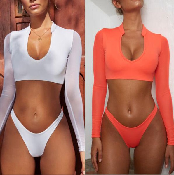 bikini sport bikini women v-neck hollow mesh long sleeve swimwear high waist bathing suit beach tankini set two piece 210305, White;black
bikini sport bikini women v-neck hollow mesh long sleeve swimwear high waist bathing suit beach tankini set two piece 210305, White;black