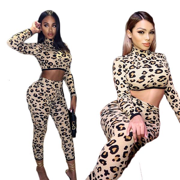 2021 new leopard print long sleeve crop tshirts and lift hips pants matching sets women two piece outfits slim club tracksuits wkpa, Gray
2021 new leopard print long sleeve crop tshirts and lift hips pants matching sets women two piece outfits slim club tracksuits wkpa, Gray