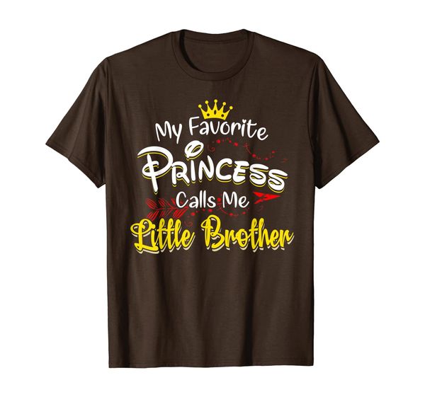 my favorite princess calls me little brother t-shirt, White;black