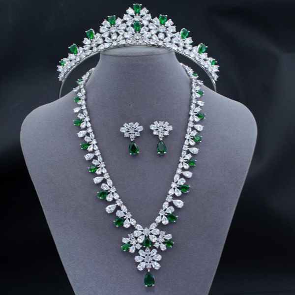 wedding jewelry sets green 5a cubic zirconia bridal tiara and necklace earring set for women accessories, Slivery;golden
wedding jewelry sets green 5a cubic zirconia bridal tiara and necklace earring set for women accessories, Slivery;golden