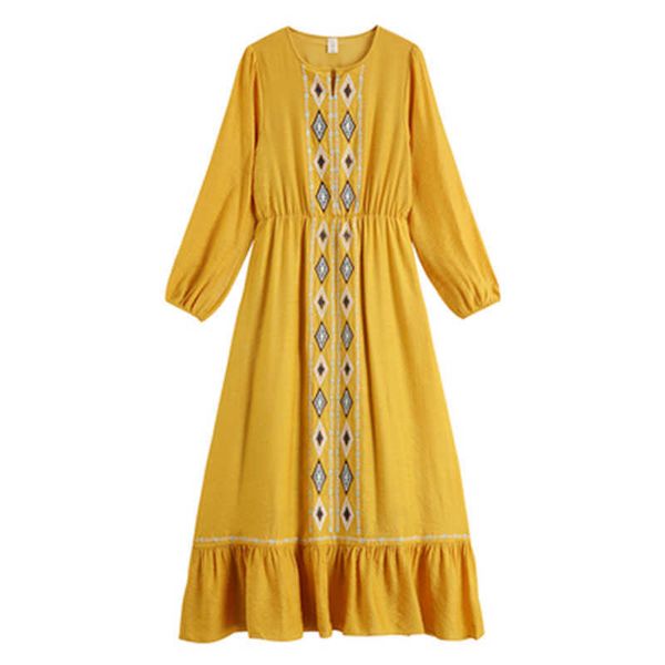 perhaps u women yellow v-neck embroidery long sleeve beach holiday travel empire midi dress spring summer d2493 210529, Black;gray
perhaps u women yellow v-neck embroidery long sleeve beach holiday travel empire midi dress spring summer d2493 210529, Black;gray