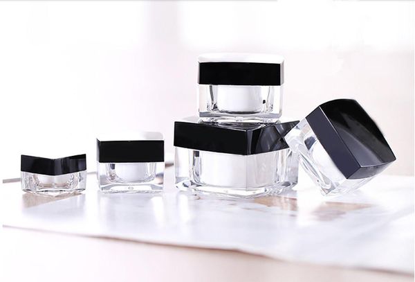 20 x 5g 10g 15g 30g 50g portable empty transparent square acrylic cream jar with black plastic lids cosmetic make up containers
20 x 5g 10g 15g 30g 50g portable empty transparent square acrylic cream jar with black plastic lids cosmetic make up containers