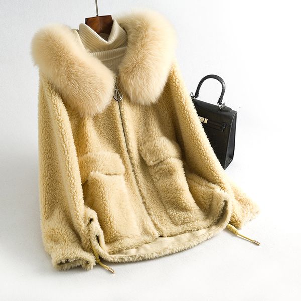 2021 new 100% wool coats winter jacket women fox collar warm jackets real fur female sheep shearling coat pp273 ywen, Black
2021 new 100% wool coats winter jacket women fox collar warm jackets real fur female sheep shearling coat pp273 ywen, Black