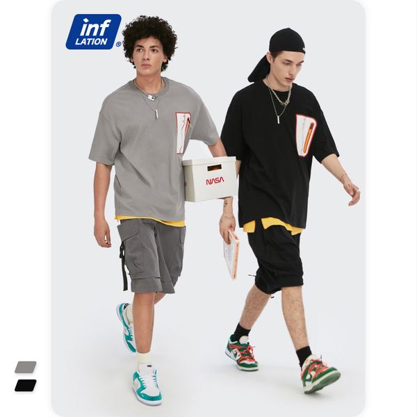 mens cotton t-shirt 2021 spring and summer new trendy street retro zipper pocket decoration stitching loose short sleeve t-shirt for men, White;black
mens cotton t-shirt 2021 spring and summer new trendy street retro zipper pocket decoration stitching loose short sleeve t-shirt for men, White;black
