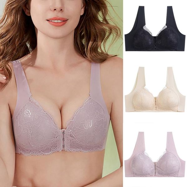 seamless bra women's bra no steel yoga sports shockproof ring large size front buckle back thin underwear push up, White;black
seamless bra women's bra no steel yoga sports shockproof ring large size front buckle back thin underwear push up, White;black