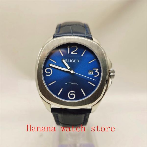 wristwatches bliger 40mm square automatic men's wristwatch blue dial miyota 8215 sapphire glass date window polished leather strap mes, Slivery;brown
wristwatches bliger 40mm square automatic men's wristwatch blue dial miyota 8215 sapphire glass date window polished leather strap mes, Slivery;brown