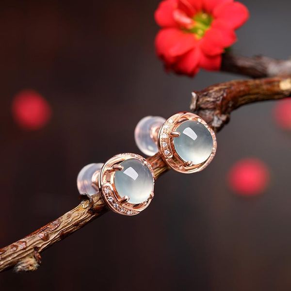 stud natural seed chalcedony egg noodle earrings retro light luxury rose gold diamond aristocratic charm women's silver jewelry, Golden;silver
stud natural seed chalcedony egg noodle earrings retro light luxury rose gold diamond aristocratic charm women's silver jewelry, Golden;silver