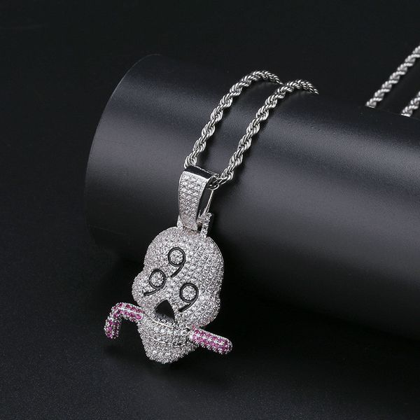 hip hop skull pendant necklace with chain micro pave zircon mens necklace new arrival hip hop rock jewelry, Silver
hip hop skull pendant necklace with chain micro pave zircon mens necklace new arrival hip hop rock jewelry, Silver