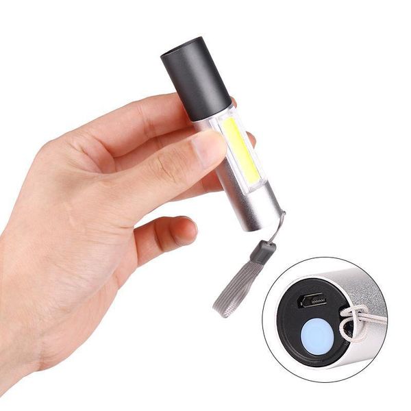 led xpe+ cob mini usb rechargeable torch work light with hanging rope for hiking camping fishing
led xpe+ cob mini usb rechargeable torch work light with hanging rope for hiking camping fishing