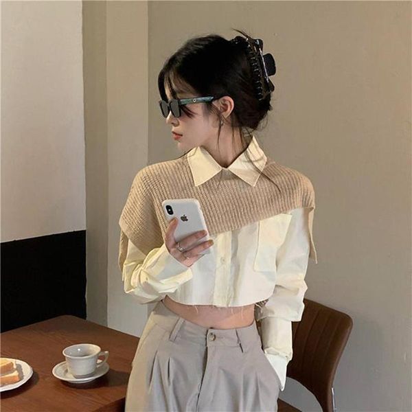 women's blouses & shirts 2pcs blouse women 2021 vintage cool girl mujer plus size longsleeve ladies 2xl fashion street ware, White
women's blouses & shirts 2pcs blouse women 2021 vintage cool girl mujer plus size longsleeve ladies 2xl fashion street ware, White