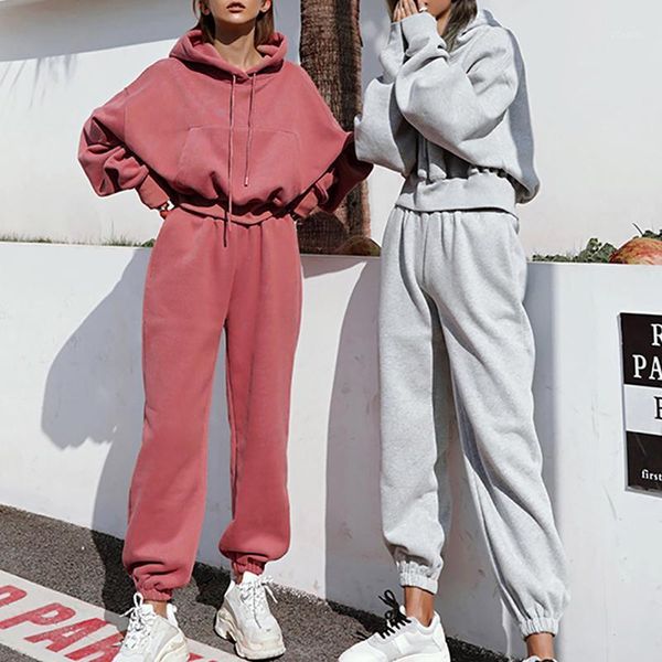 women's tracksuits 2021 women two piece set outfits autumn tracksuit oversized hoodie and pants casual sport suit winter 2 woman, Gray
women's tracksuits 2021 women two piece set outfits autumn tracksuit oversized hoodie and pants casual sport suit winter 2 woman, Gray