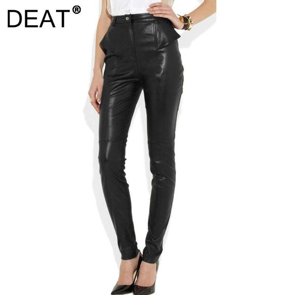 women's pants & capris deat 2021 women fashion tight-fitting black button pockets washed pu leather pencil autumn and winter 7e3003, Black;white
women's pants & capris deat 2021 women fashion tight-fitting black button pockets washed pu leather pencil autumn and winter 7e3003, Black;white