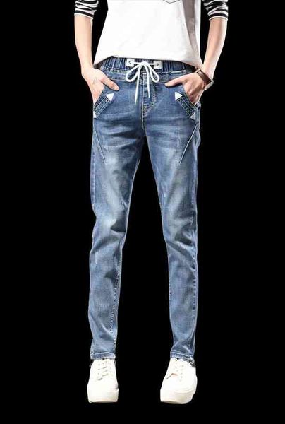 girls fashion trousers black elastic women jean waistband full loose denim pants boyfriends wholesale, Blue
girls fashion trousers black elastic women jean waistband full loose denim pants boyfriends wholesale, Blue