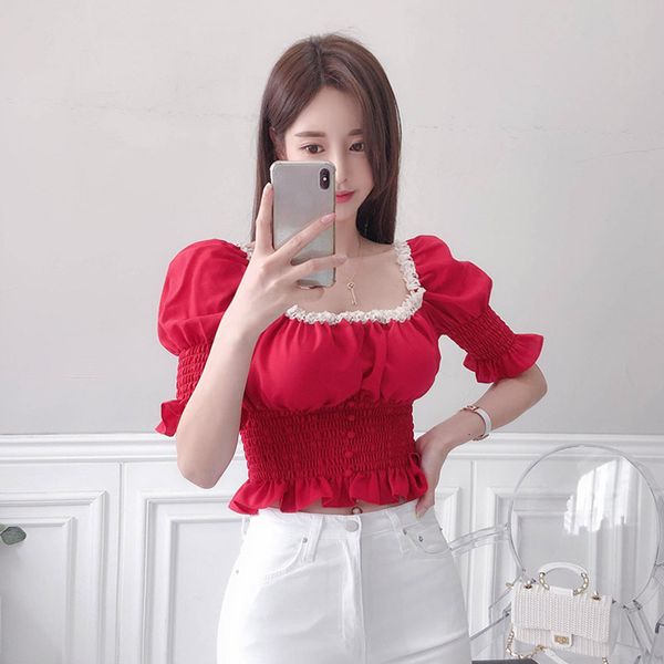 new arrival fashion chiffon women summer casual short sleeve temperament simple wild trend red basic crop z741, White
new arrival fashion chiffon women summer casual short sleeve temperament simple wild trend red basic crop z741, White