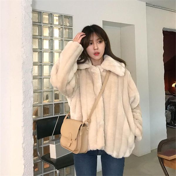 women's fur & faux winter korea fashion thick coat women short warm solid preppy style furry jacket female sweet overcoat, Black
women's fur & faux winter korea fashion thick coat women short warm solid preppy style furry jacket female sweet overcoat, Black