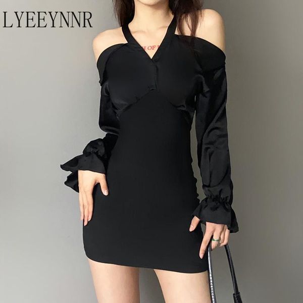 casual dresses lyeeynnr v neck y2k dress women slim waist long sleeve bare shoulder black pure color high street french style robe, Black;gray
casual dresses lyeeynnr v neck y2k dress women slim waist long sleeve bare shoulder black pure color high street french style robe, Black;gray
