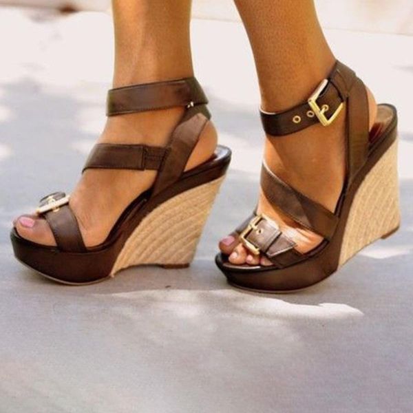 sandals summer women fashion peep toe wedges heel slippers casual backle strap shoes lady thick sole brown 2021 shoe, Black
sandals summer women fashion peep toe wedges heel slippers casual backle strap shoes lady thick sole brown 2021 shoe, Black