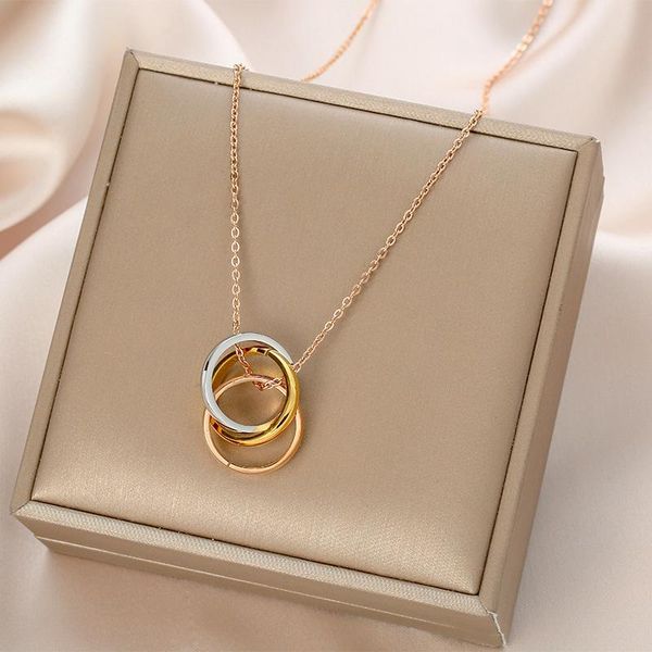 pendant necklaces simple round stainless steel necklace for women exquisite gold metal collar wedding jewelry girlfriend gifts, Silver
pendant necklaces simple round stainless steel necklace for women exquisite gold metal collar wedding jewelry girlfriend gifts, Silver
