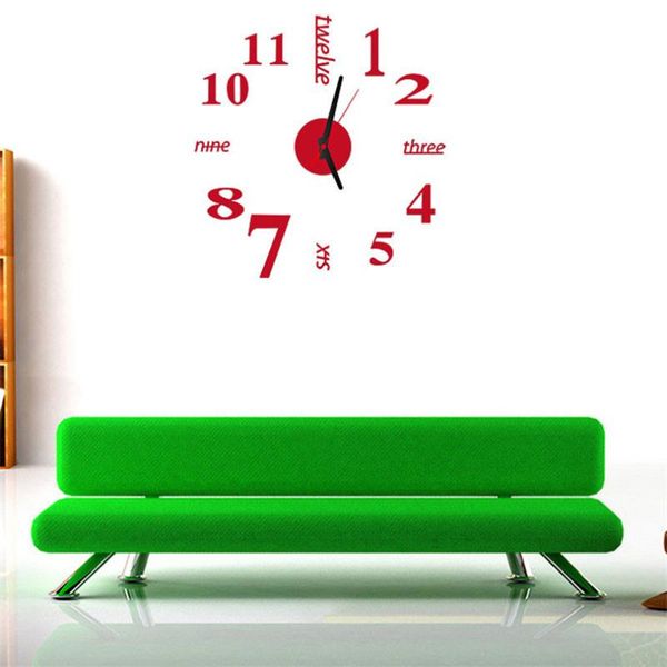 wall clocks 2021 quartz fashion watches 3d big clock rushed mirror sticker diy living room home office decor j50 
wall clocks 2021 quartz fashion watches 3d big clock rushed mirror sticker diy living room home office decor j50