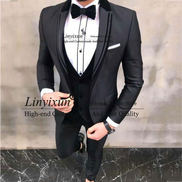 men's suits & blazers formal black men peaked lapel groom wedding party tuxedo 3 piece jacket vest pants set business male blazer costu, White;black
men's suits & blazers formal black men peaked lapel groom wedding party tuxedo 3 piece jacket vest pants set business male blazer costu, White;black