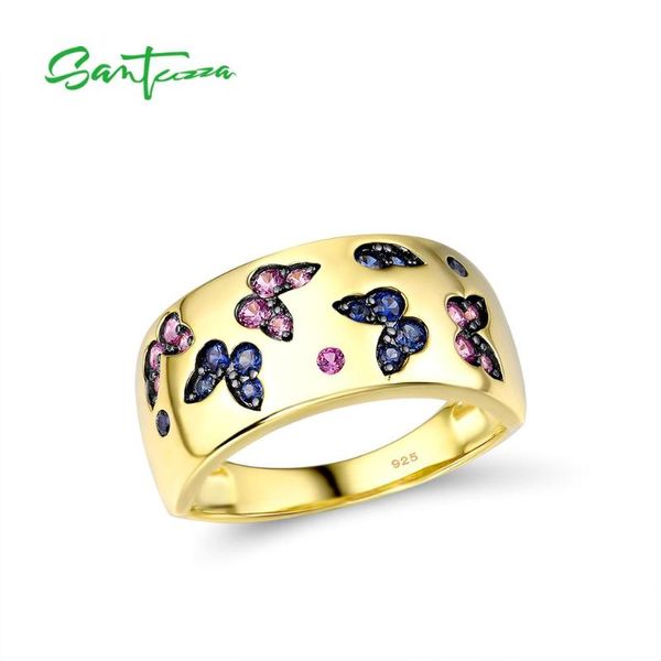 cluster rings santuzza silver ring for women 925 sterling gold color sparkling created pink blue sapphire butterfly trendy fine jewelry, Golden;silver
cluster rings santuzza silver ring for women 925 sterling gold color sparkling created pink blue sapphire butterfly trendy fine jewelry, Golden;silver