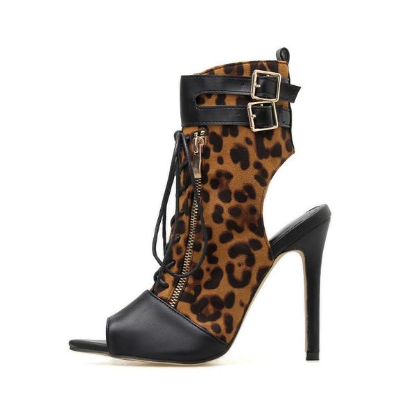 women's sandals boots leopard ankle wrap shoes woman fashion lace up high heels women boots female shoes summer, Black
women's sandals boots leopard ankle wrap shoes woman fashion lace up high heels women boots female shoes summer, Black