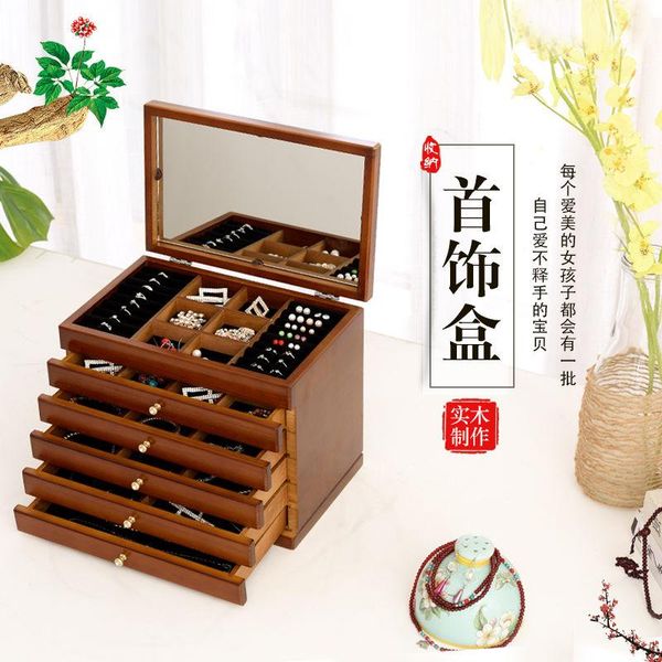 storage drawers wooden jewelry box with lock drawer multi-layer large capacity bracelet watch ring necklace shelf divider
storage drawers wooden jewelry box with lock drawer multi-layer large capacity bracelet watch ring necklace shelf divider