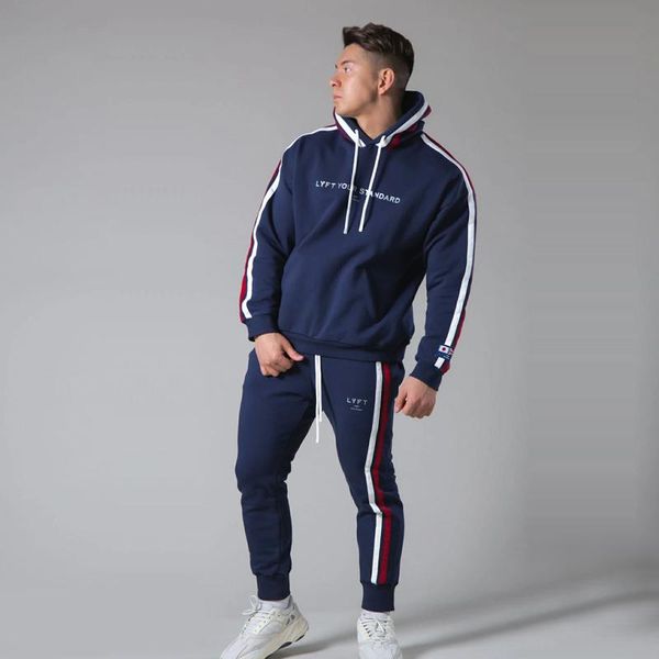 men's tracksuits 2021 side striped hoodies+pants gyms casual sportswear suit men sportsuits set fitness autumn long sleeve suits 3 colo, Gray
men's tracksuits 2021 side striped hoodies+pants gyms casual sportswear suit men sportsuits set fitness autumn long sleeve suits 3 colo, Gray