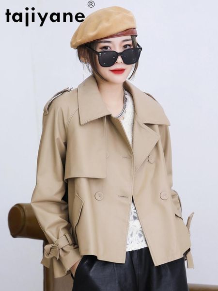 women's leather & faux tajiyane genuine jacket women spring short real sheepskin coat female korean style jackets 2021 jaqueta feminina, Black
women's leather & faux tajiyane genuine jacket women spring short real sheepskin coat female korean style jackets 2021 jaqueta feminina, Black
