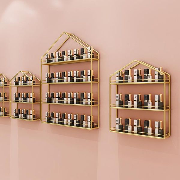 nordic iron decoration wall shelf gold iron shelf wall manicure shop display modern simple cosmetic storage rack
nordic iron decoration wall shelf gold iron shelf wall manicure shop display modern simple cosmetic storage rack
