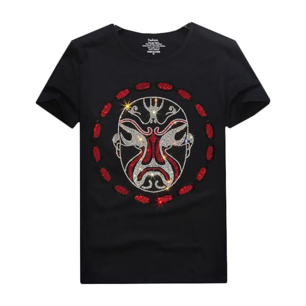 summer rhinestone designs t shirt for women short sleeve slim fit casual - vintage drilling printing shirts, unisex, White;black
summer rhinestone designs t shirt for women short sleeve slim fit casual - vintage drilling printing shirts, unisex, White;black
