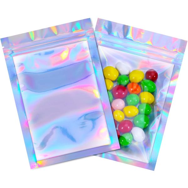 100pcs flat zip lock bath salt cosmetic bag one side clear holographic laser mini aluminum foil zip lock plastic bags thick
100pcs flat zip lock bath salt cosmetic bag one side clear holographic laser mini aluminum foil zip lock plastic bags thick