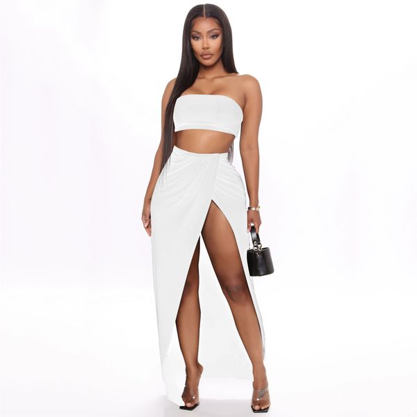 high split skirt and tube 2 piece sets womens outfits party club maxi dress two piece matching sets d97-ci25, White
high split skirt and tube 2 piece sets womens outfits party club maxi dress two piece matching sets d97-ci25, White