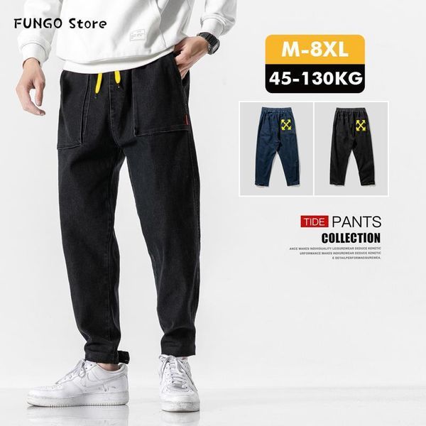jeans men joggers baggy plus size denim pants ankle-length trousers hip hop streetwear men's, Blue
jeans men joggers baggy plus size denim pants ankle-length trousers hip hop streetwear men's, Blue