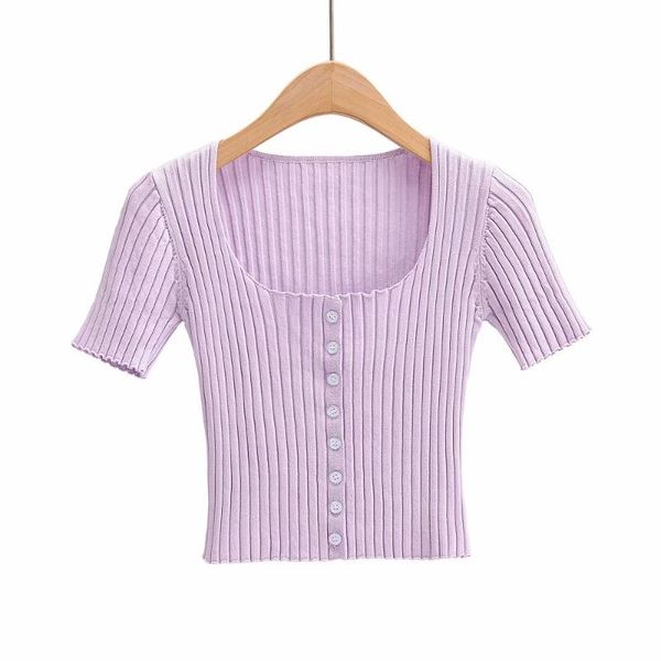women's tanks & camis american retro slim low-neck single-breasted high waist was thin knitted short-sleeved t-shirt female short butto, White
women's tanks & camis american retro slim low-neck single-breasted high waist was thin knitted short-sleeved t-shirt female short butto, White